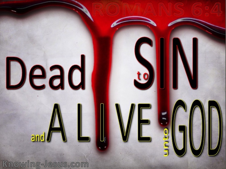 Romans 6:4 Dead to Sin (red)